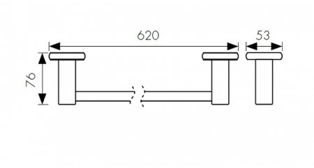 Полотенцедержатель Kaiser KH-4707 Бронза 