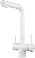 Смеситель для кухни с подключением фильтра Shevanik S468C, белый