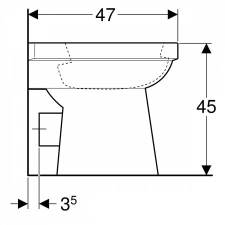 Унитаз приставной Geberit Renova Comfort 218510000 