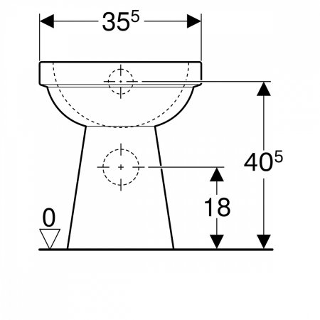 Унитаз приставной Geberit Renova Comfort 218510000 