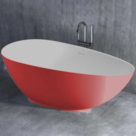 Ванна из искусственного камня Salini Paola 172х82 101512SMRH покраска по RAL снаружи матовая 