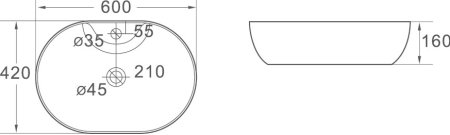 Раковина SantiLine SL-1023 