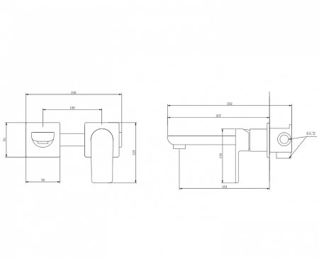 Смеситель для раковины Abber Weiss Insel AF8082 Хром 