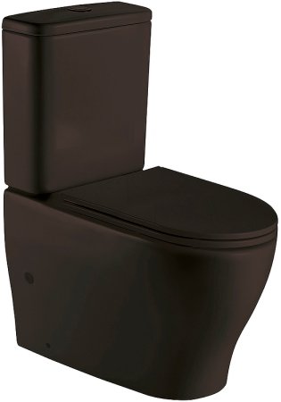 Унитаз компакт WeltWasser Angerbach 001 MT-BL 10000006016 Черный матовый с бачком и сиденьем Микролифт 