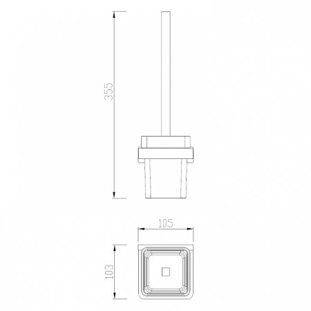 Ершик для унитаза Abber Westen AA1732B Черный матовый 