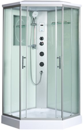 Душевая кабина WeltWasser WW500 Nesse 1004 100x100 10000003285 профиль Хром стекло прозрачное 