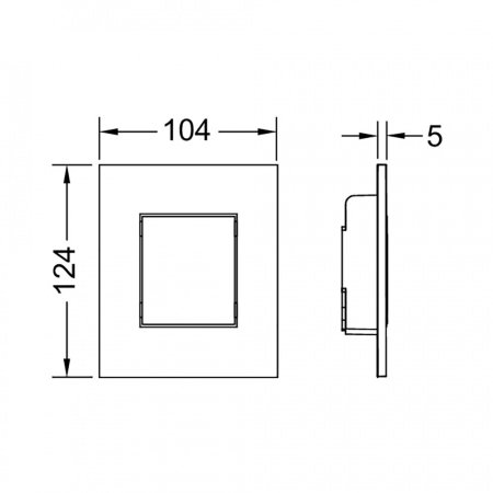 Кнопка смыва TECE TECEnow 9242406, черный матовый 