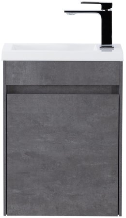 Тумба с раковиной BelBagno PIETRA MINI-400-1A-SO-SCM-L Stucco Cemento 