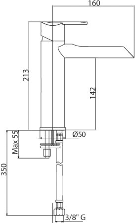 Смеситель Cezares Heaven LSM1 01 W0 для раковины 
