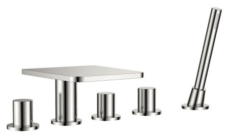 Смеситель Cezares Cascado F BVD5 01 на борт ванны с ручным выдвижным душем 