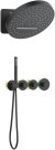 Встраиваемая душевая система с термостатом TIMO Saona SX-2329/03SM, черный 