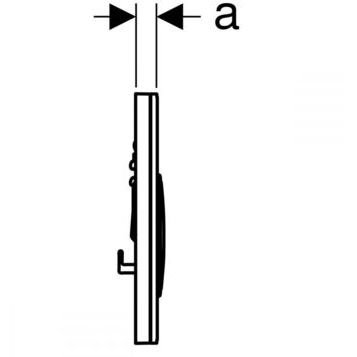 Кнопка смыва Geberit Sigma 21 115.884.SI.1 белое стекло, глянцевый хром 