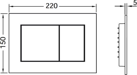 Кнопка смыва TECE Now 9240403 черная глянцевая 