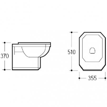 Биде Boheme Vogue 945 подвесное Белое 