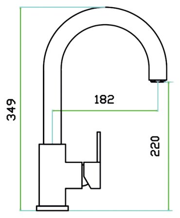 Смеситель для кухонной мойки Zorg Inox Pallas 
