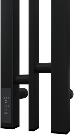 Полотенцесушитель электрический Point Фрея PN20718B П2 100x800 диммер слева, черный 