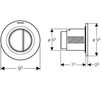 Кнопка смыва Geberit HyTouch 116.042.46.1 