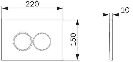 Клавиша смыва AM.PM Pro С L I070131 Хром матовый 