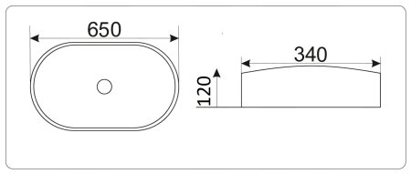 Раковина Gid Tr4898, накладная 