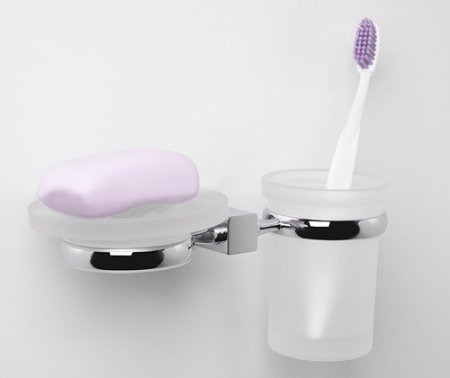 Стакан WasserKRAFT Lippe K-6526 с мыльницей 