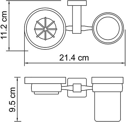 Стакан WasserKRAFT Lippe K-6526 с мыльницей 
