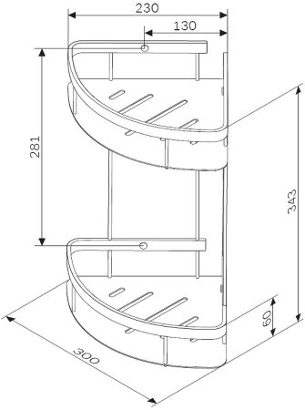 Полка корзина AM.PM Sense L A7454200 угловая Хром 