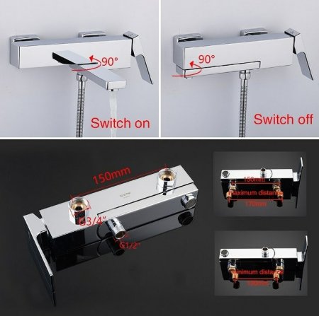 Смеситель для ванны Gappo G18 G3218 Хром 