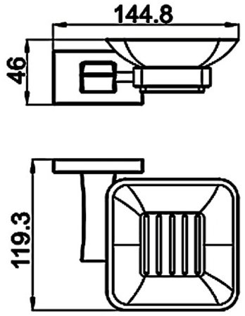 Мыльница Gappo G0702-6 Черная матовая 