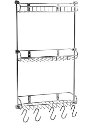 Полка WasserKRAFT K-1433 3-ярусная, с крючками 