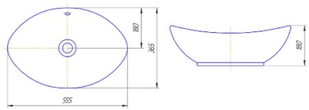 Раковина-чаша Кировит Гамма 56 Белая 
