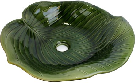 Раковина-чаша Bronze de Luxe Leaf 46 2427 Зеленый глянец 