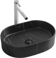 Раковина-чаша Ceruttispa 50 CR0055B MMB1 СТ9539 Черный матовый мрамор