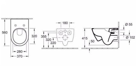 Унитаз подвесной Villeroy & Boch Subway 2.0 5614R0RW 