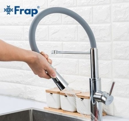 Смеситель для кухни Frap F4452-6 Хром Серый 