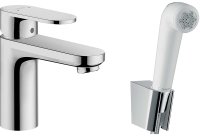 Смеситель для раковины Hansgrohe Vernis Blend 71215000 с гигиеническим душем Хром
