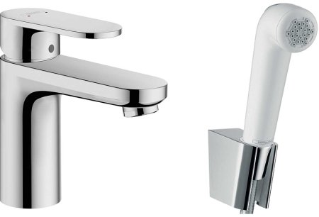 Смеситель для раковины Hansgrohe Vernis Blend 71215000 с гигиеническим душем Хром 