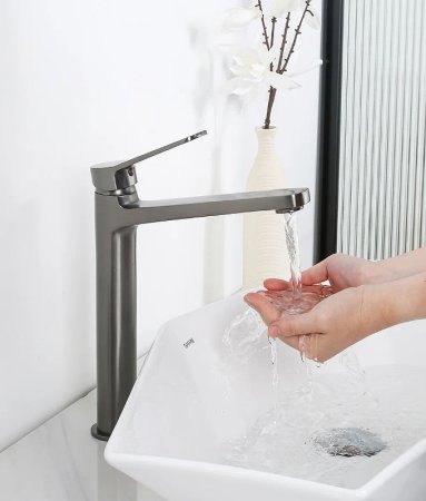 Смеситель для раковины Frap H62-9 F1062-29 Оружейная сталь 