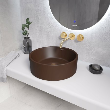 Раковина-чаша Grossman Color 41 GR-3013BRM Коричневая матовая 