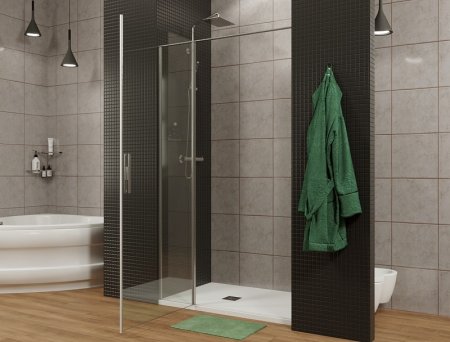 Душевая дверь Allen Brau Priority 100 3.31028.00 профиль Хром стекло прозрачное 