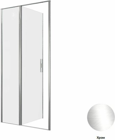 Душевая дверь Allen Brau Priority 100 3.31028.00 профиль Хром стекло прозрачное 