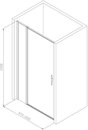 Душевая дверь Allen Brau Priority 100 3.31028.00 профиль Хром стекло прозрачное 