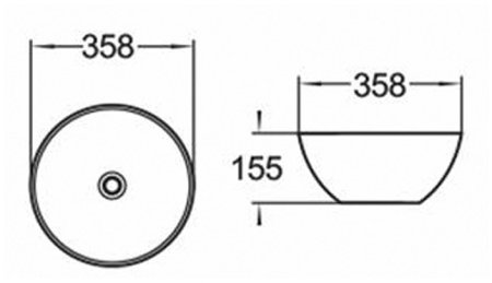 Раковина-чаша Comforty 38.5 107MB 00004150371 Черная матовая 