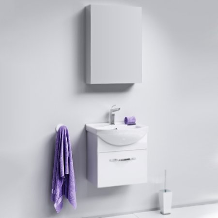 Тумба под раковину Aqwella Аллегро 50 Agr.01.05/1 подвесная Белая 