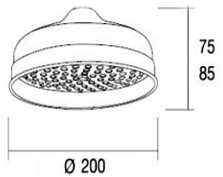 Верхний душ Margaroli Luxury 206/LOB Бронза 