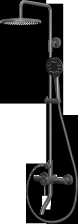 Душевая система с изливом RUSH Melos графит (SUS1101-40Grey) 
