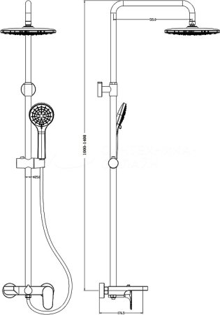 Душевая система Boheme Spectre 458-NB Никель 