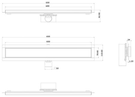 Душевой лоток ALMAes Laguna 60 LG60WH с Белой решеткой 
