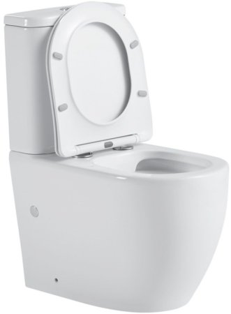Унитаз компакт Black&White Universe 7789W с бачком и сиденьем Микролифт 