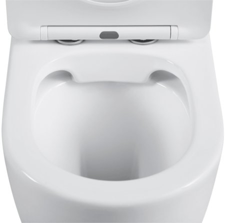 Унитаз компакт Black&White Universe 7789W с бачком и сиденьем Микролифт 