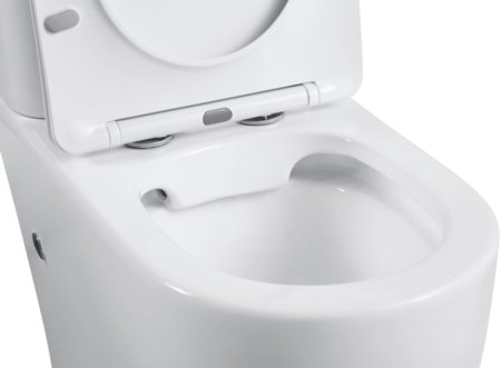 Унитаз компакт Black&White Universe 7789W с бачком и сиденьем Микролифт 